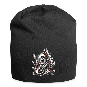 Weihnachtsmann Stromschlag Düsteres Kunstwerk - Jersey-Beanie - Schwarz - Vorne