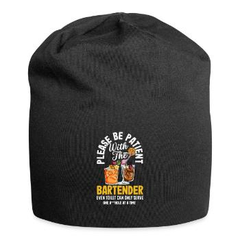 Funny Bartender Saying Bartender Gift - Jersey Beanie - black - Front