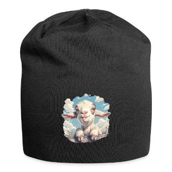 Ziegen Ziege - Jersey-Beanie - Schwarz - Vorne
