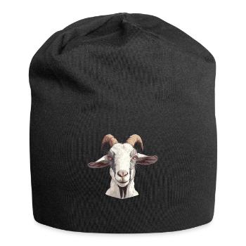 Ziegen Ziege - Jersey-Beanie - Schwarz - Vorne