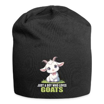 Ziegen Ziege - Jersey-Beanie - Schwarz - Vorne