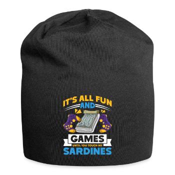 Sardines, Fishing, Fish - Jersey Beanie - black - Front