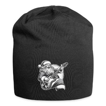 Rocking Santa Claus Guitar Fun - Jersey Beanie - black - Front