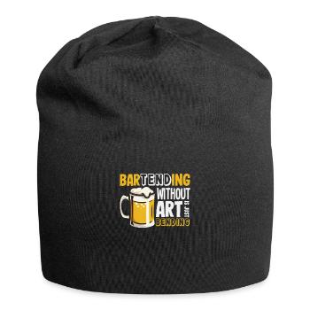 Lustiger Barkeeper Spruch Barkeeper Geschenk - Jersey-Beanie - Schwarz - Vorne