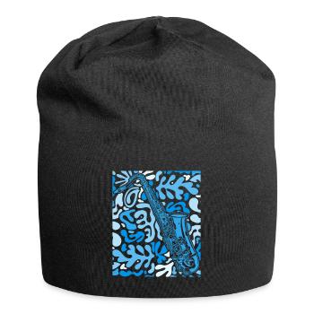 Music Celebrations: Saxophone Rock 'n' Roll Artists - Jersey Beanie - black - Front