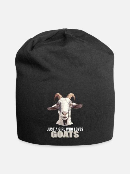 Ziegen Ziege - Jersey-Beanie - Schwarz
