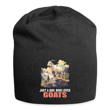 Ziegen Ziege - Jersey-Beanie - Schwarz - Vorne