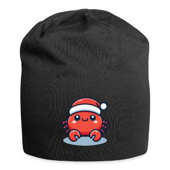 Chapeau de Noël Joyeux Crabe - Bonnet en jersey - noir - Devant