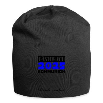 Communion 2025 Guest Book Gift Girls Boys - Jersey Beanie - black - Front