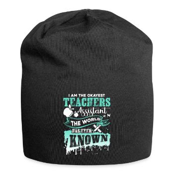 Teacher Assistant Okayest Teacher Assistant - Jersey Beanie - black - Front