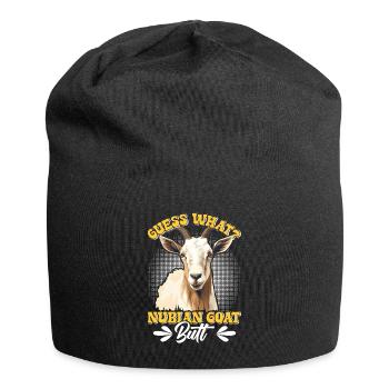Chèvre Nubienne, éleveur de chèvres - Bonnet en jersey - noir - Devant