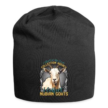 Chèvre Nubienne, éleveur de chèvres - Bonnet en jersey - noir - Devant