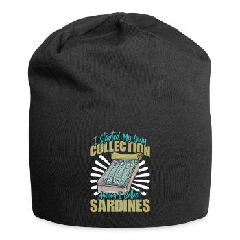 Sardines, Fishing, Fish - Jersey Beanie - black - Front