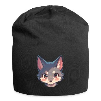 Renards gris Renard gris - Bonnet en jersey - noir - Devant