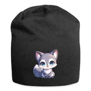 Renards gris Renard gris - Bonnet en jersey - noir - Devant