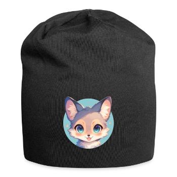 Renards gris Renard gris - Bonnet en jersey - noir - Devant