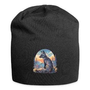 Renards gris Renard gris - Bonnet en jersey - noir - Devant