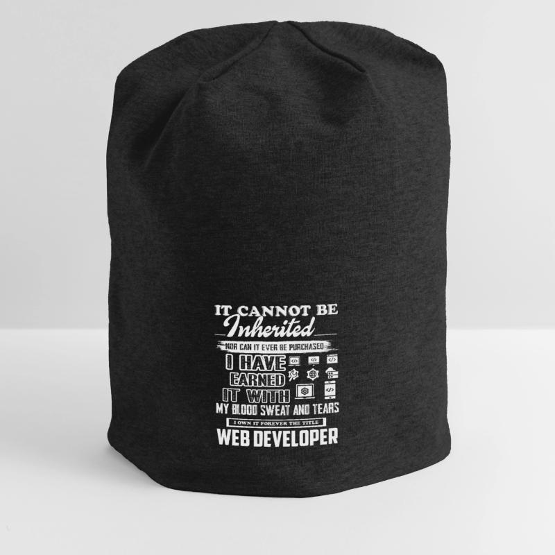 Web Developer Forever The Title Web Developer Jersey Beanie
