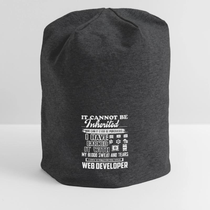 Web Developer Forever The Title Web Developer Jersey Beanie