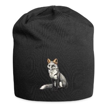 Renards gris Renard gris - Bonnet en jersey - noir - Devant