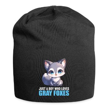 Gray foxes Gray fox - Jersey Beanie - black - Front