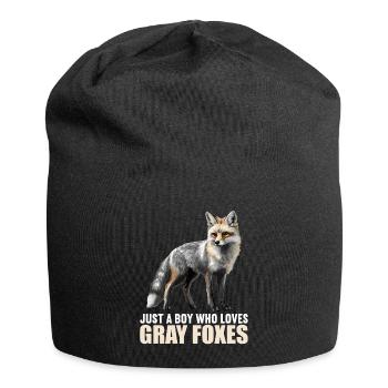 Gray foxes Gray fox - Jersey Beanie - black - Front