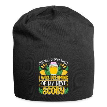 Kombucha Scoby fermented drinks - Jersey-Beanie - Schwarz - Vorne