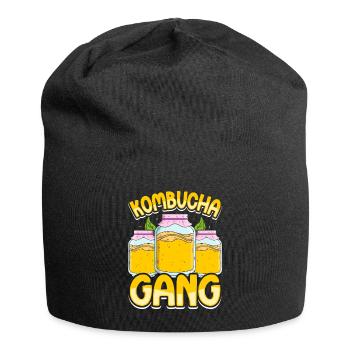 Kombucha Scoby fermented drinks - Jersey-Beanie - Schwarz - Vorne