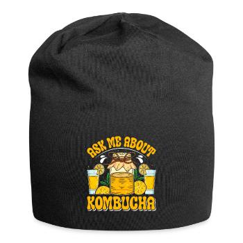 Kombucha Scoby fermented drinks - Jersey-Beanie - Schwarz - Vorne