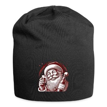 Weihnachten Humor Santa Alkohol Genießer - Jersey-Beanie - Schwarz - Vorne
