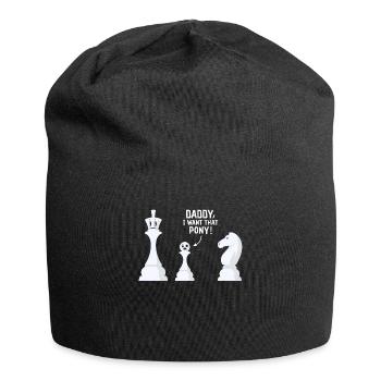 Schach Meme Daddy Ich will dieses Pony - Jersey-Beanie - Schwarz - Vorne