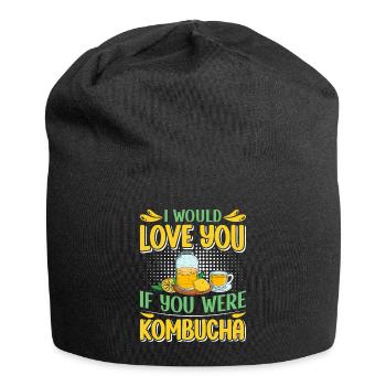 Kombucha Scoby fermented drinks - Jersey-Beanie - Schwarz - Vorne