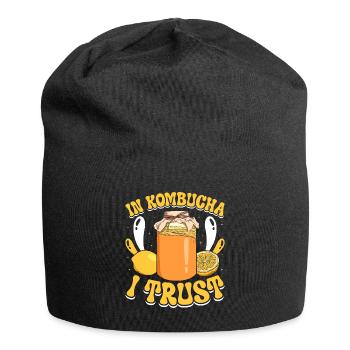 Kombucha Scoby fermented drinks - Jersey-Beanie - Schwarz - Vorne