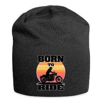 Motocyclette. Des motards nés pour rouler. - Bonnet en jersey - noir - Devant