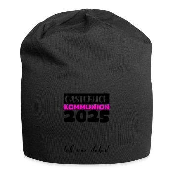 Communion 2025 Guest Book Gift Girls Boys - Jersey Beanie - black - Front