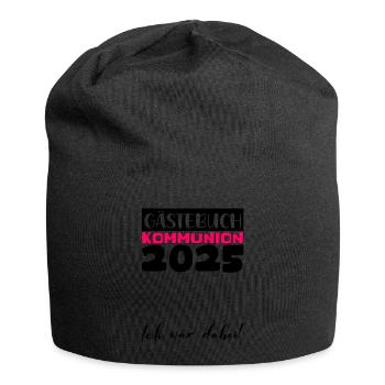 Communion 2025 Guest Book Gift Girls Boys - Jersey Beanie - black - Front