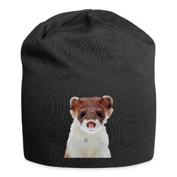 Wiesel - Jersey-Beanie - Schwarz - Vorne