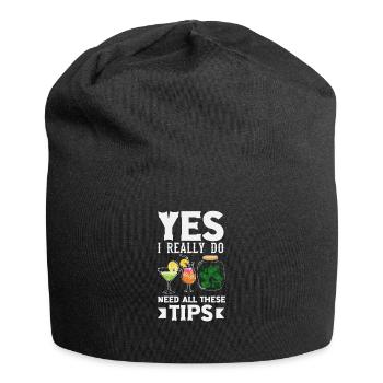 Funny Bartender Saying Bartender Gift - Jersey Beanie - black - Front