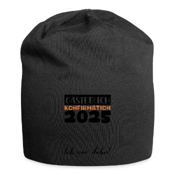 Confirmation 2025 Guest Book Decoration Girls Boys - Jersey Beanie - black - Front