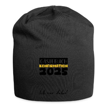 Confirmation 2025 Guest Book Decoration Girls Boys - Jersey Beanie - black - Front