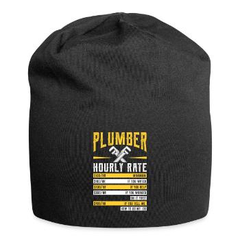 Plombier drôle taux horaire bricoleur plombier - Bonnet en jersey - noir - Devant