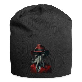 Tintenfisch - Jersey-Beanie - Schwarz - Vorne