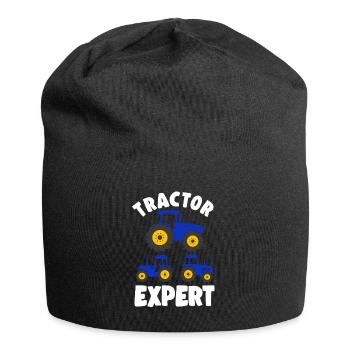 Farm Tractor Expert Farmer Boy Toddler Gift Idea - Jersey Beanie - black - Front