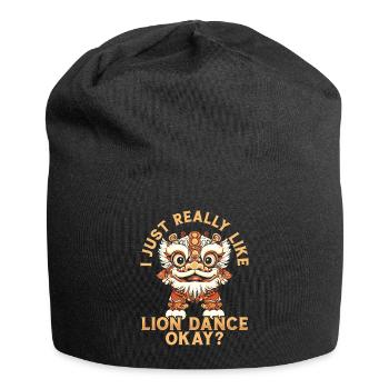 Lion Dance Chinesisches Neujahr Löwentanz - Jersey-Beanie - Schwarz - Vorne