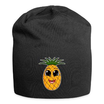 Ananas Obst - Jersey-Beanie - Schwarz - Vorne