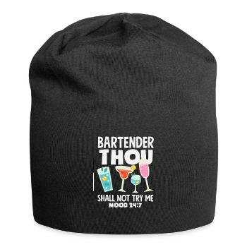 Barman drôle disant cadeau de barman - Bonnet en jersey - noir - Devant