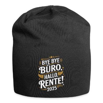 Bye Bye Office Hello Pension 2025 Plus heureux - Bonnet en jersey - noir - Devant