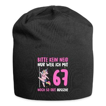 Please No Envy 67 Birthday - Jersey Beanie - black - Front