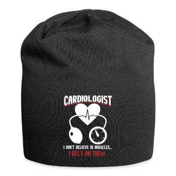 Cardiologist Rely On Miracles - Jersey Beanie - black - Front