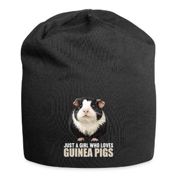Meerschweinchen - Jersey-Beanie - Schwarz - Vorne